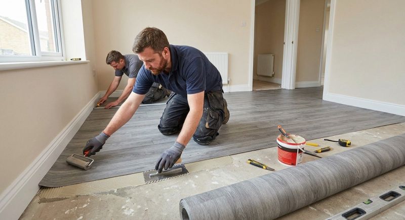 Sheet Linoleum Installation in Humble, TX